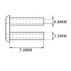 Clear rimless frame repair sleeves, product detail
