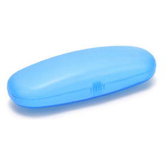 Hard shell eyeglass and sunglass case, fit and closure detail