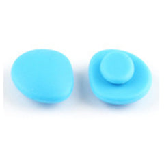 Soft silicone nose pads for kids' glasses, mounting detail