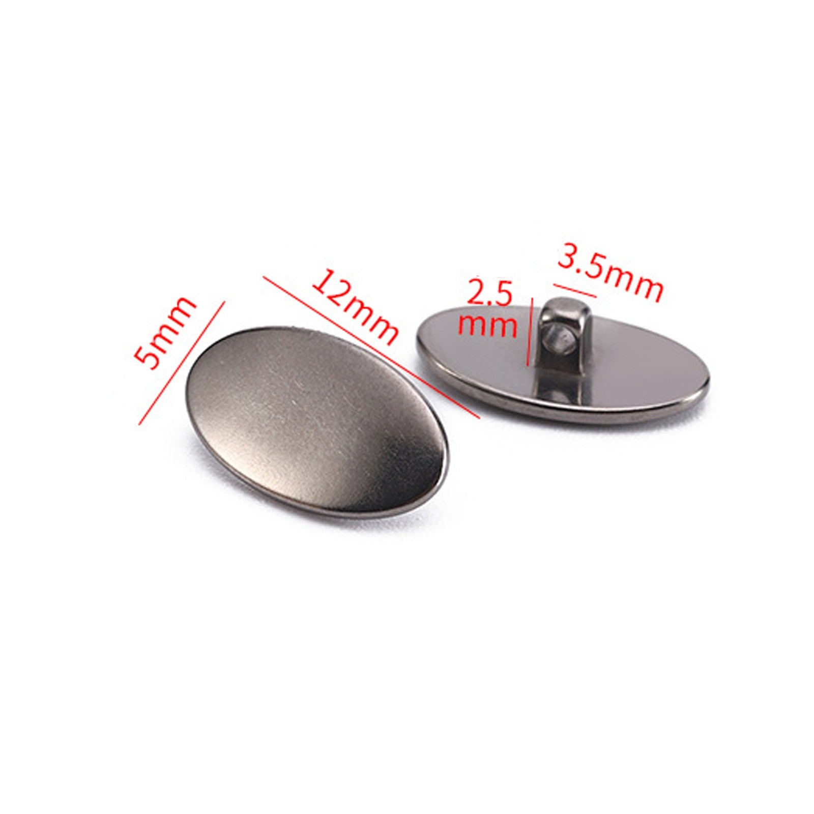 Titanium screw-in eyeglass nose pads, shape and mounting detail