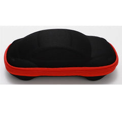 Car-shaped zipper eyeglass case, closure and shell detail