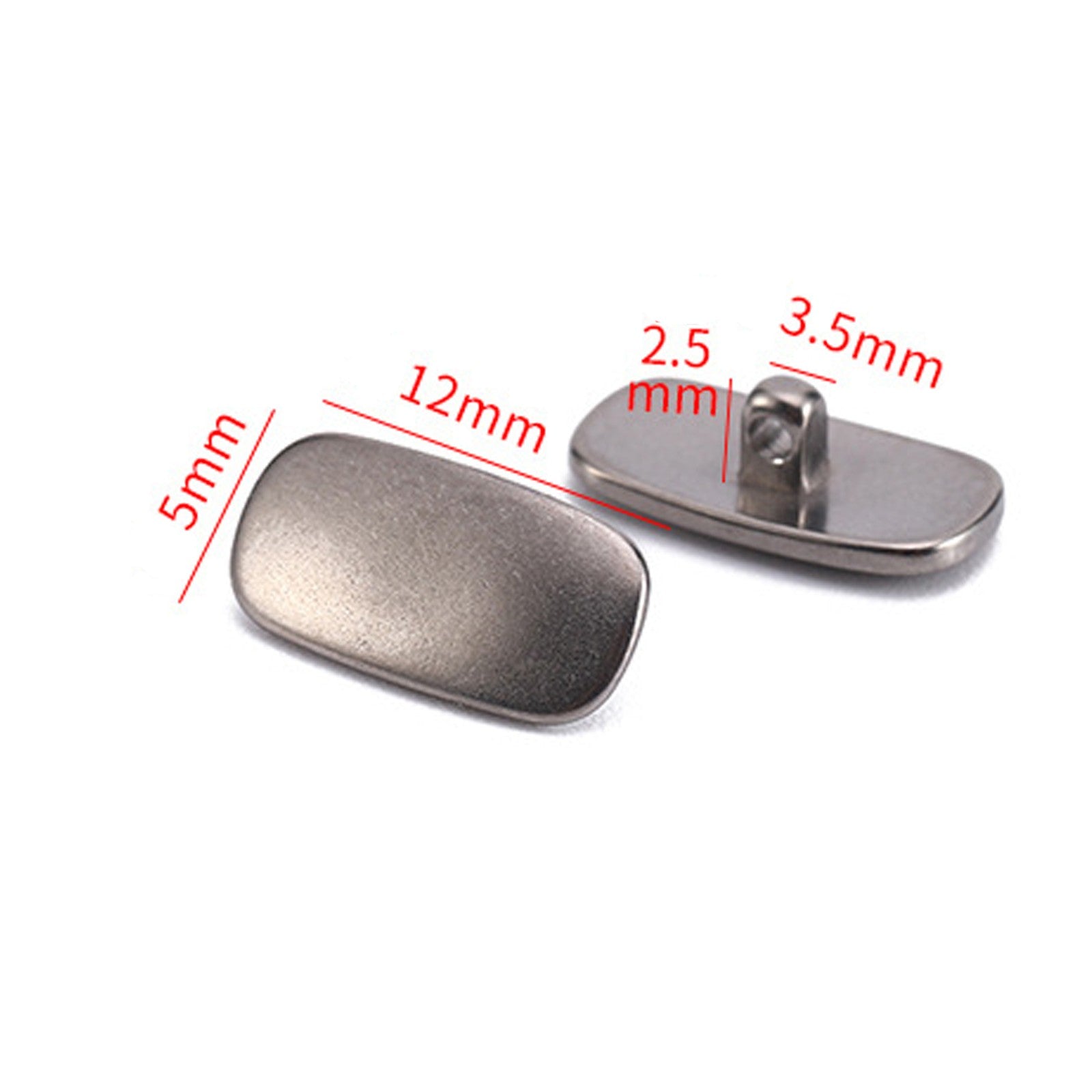 Titanium eyeglass nose pads, screw-mount position detail