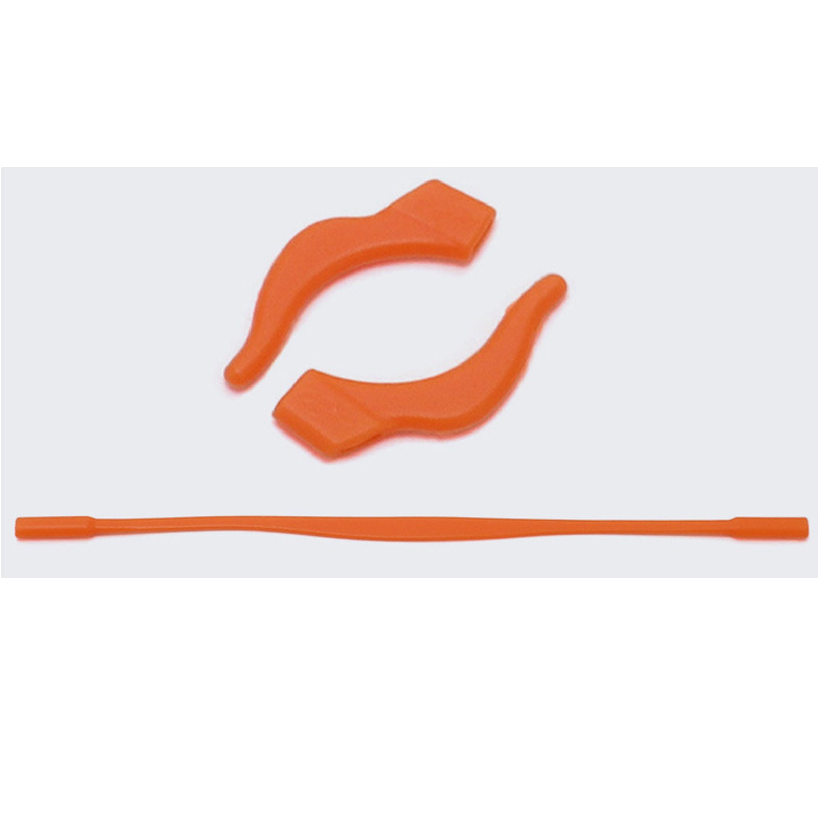 Silicone sports glasses retainer set, close-up fit detail