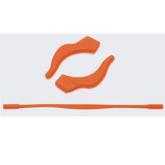 Silicone sports glasses retainer set, close-up fit detail