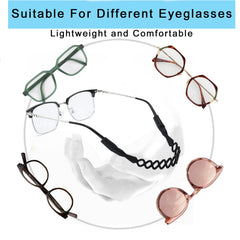 Kids silicone eyeglass retainer straps, fit and opening detail