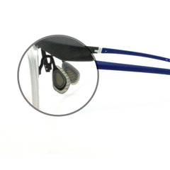 Black silicone push-in nose pads compatible with selected Nike eyeglasses