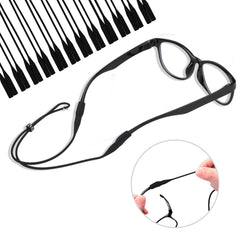 Adjustable silicone eyeglass retainer straps, product detail view