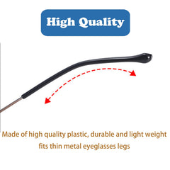 70mm plastic temple end tips for thin round metal eyeglass arms, alternate view