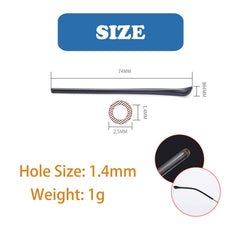 1.4mm opening plastic eyeglass temple tip, product detail view