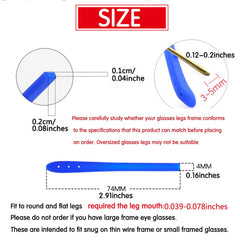 2 by 1mm silicone eyeglass temple end tips, alternate view