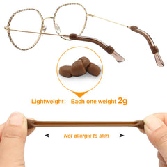 Wide-fit silicone eyeglass temple sleeves, alternate view