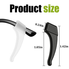 Large eyeglass ear hooks, alternate view