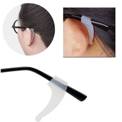Silicone sports eyeglass temple retainers, fit detail