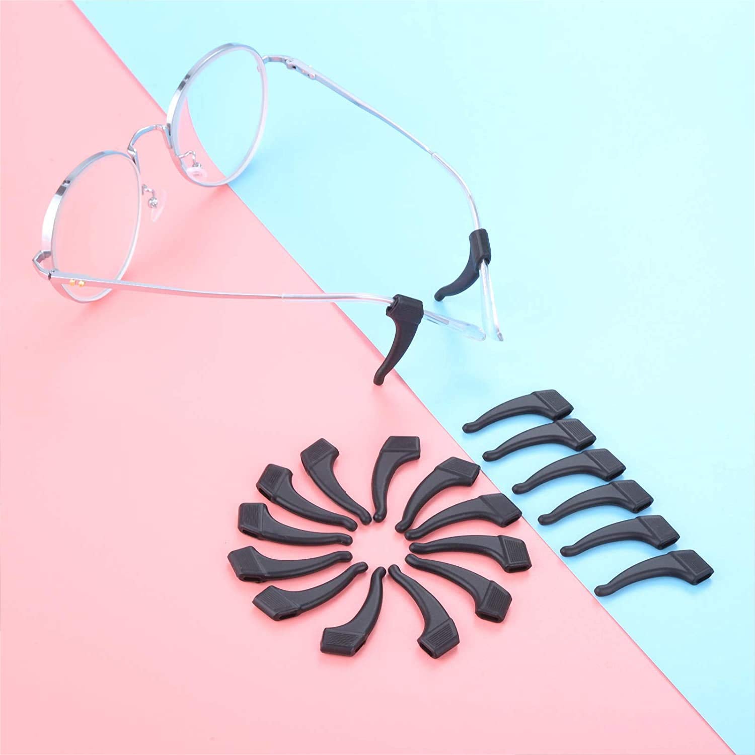 Eyeglass sports retainers, shape and opening detail