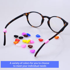 Silicone heart-shaped temple grips, alternate product view