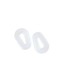 Silicone eyeglass ear cushions, shape and opening detail