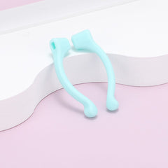 Soft silicone sports eyewear grips, close-up detail