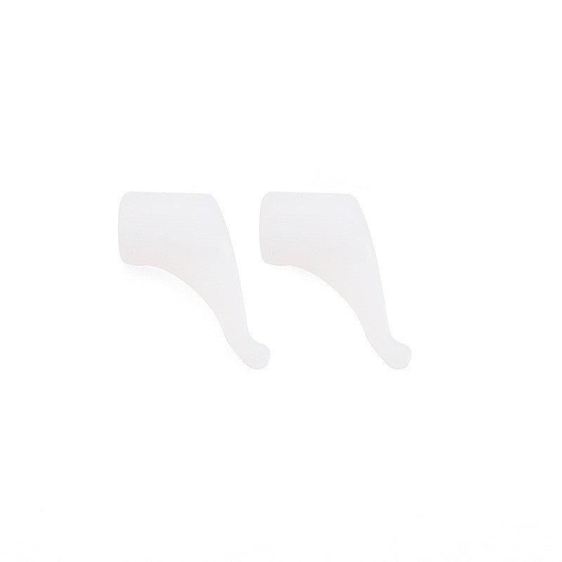 Mini eyeglass ear hooks, silicone color option detail