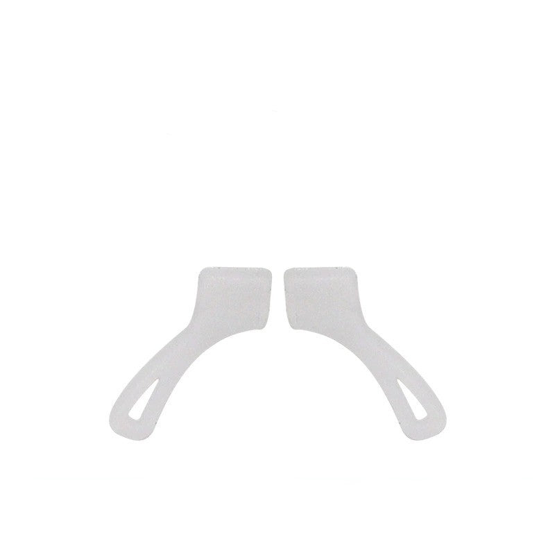 Black curved silicone eyeglass ear hooks, 5-pack