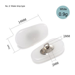 Air-chamber screw-in replacement nose pads, product detail view