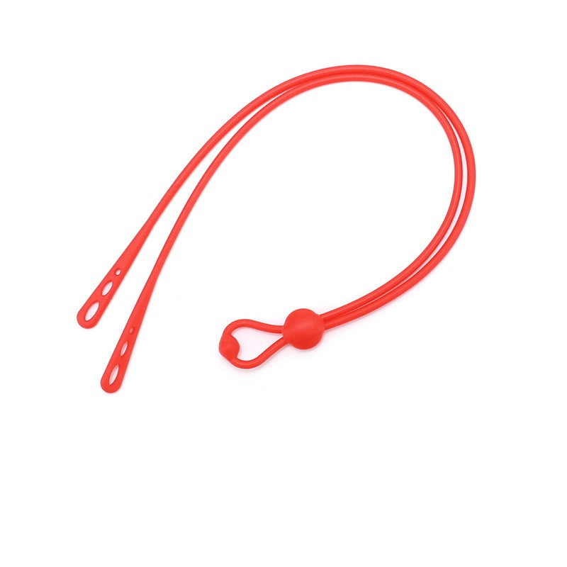 Adjustable eyeglass retainer straps, connector detail