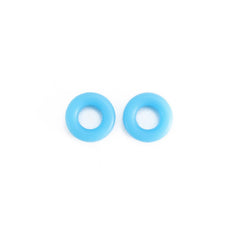 Compact silicone temple grips, color option detail