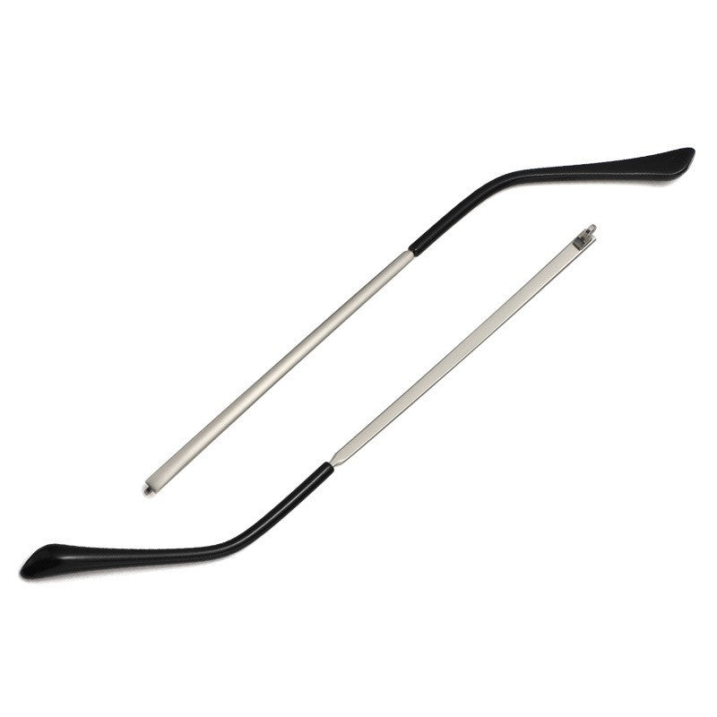 Metal eyeglass temple replacement parts, additional finish view