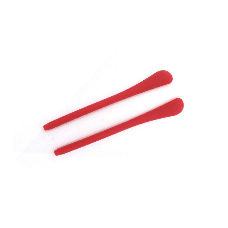 Thin round frame silicone temple tips, fit and product detail
