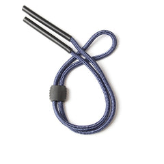 Braided eyeglass straps, adjustable buckle detail