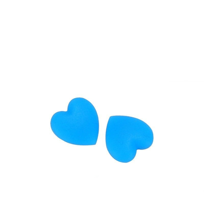 Eyeglass ear grips with heart-shaped silicone design