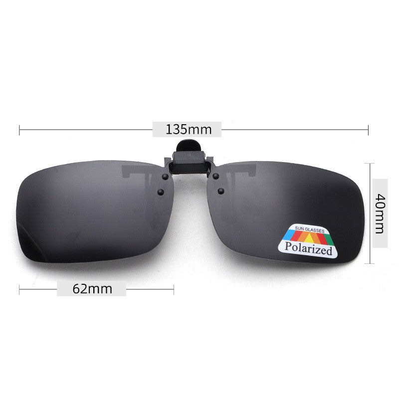 Polarized clip-on sunglasses, lens color option view