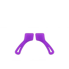 Yellow curved silicone eyeglass ear hooks, 5-pack