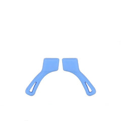 Light blue curved silicone eyeglass ear hooks, 5-pack