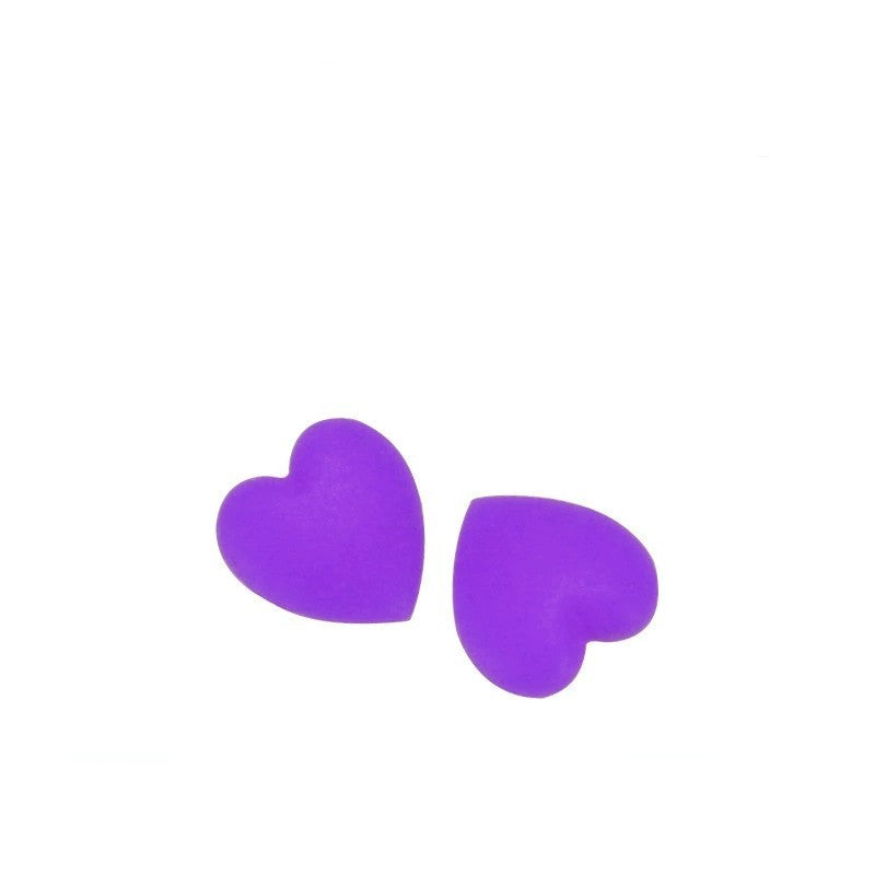 Heart-shaped temple grips for eyeglasses, color view