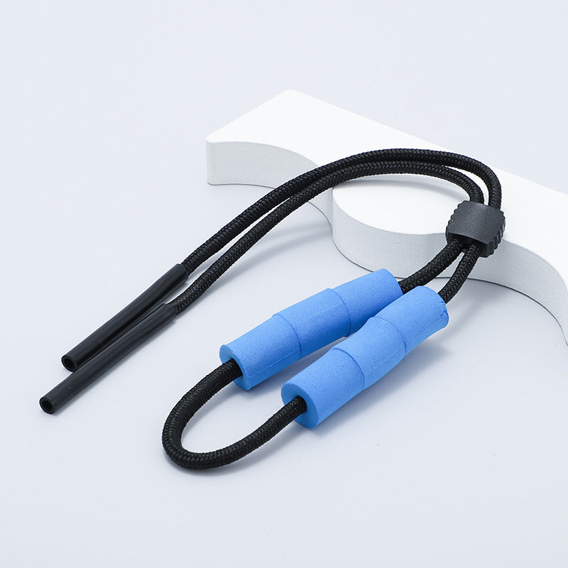 Blue and black floating foam eyeglass strap, 2-pack option