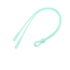 Silicone eyeglass straps for active use, connector detail