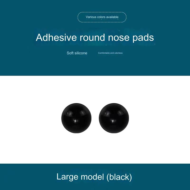 Large round transparent adhesive nose pads, 5-pack