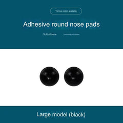 Large round transparent adhesive nose pads, 5-pack