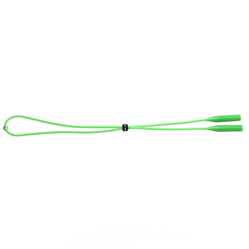 Adjustable eyeglass retainer strap, connector detail