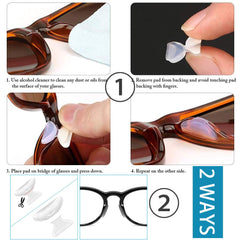 Transparent butterfly air-cushion adhesive nose pads, fit detail