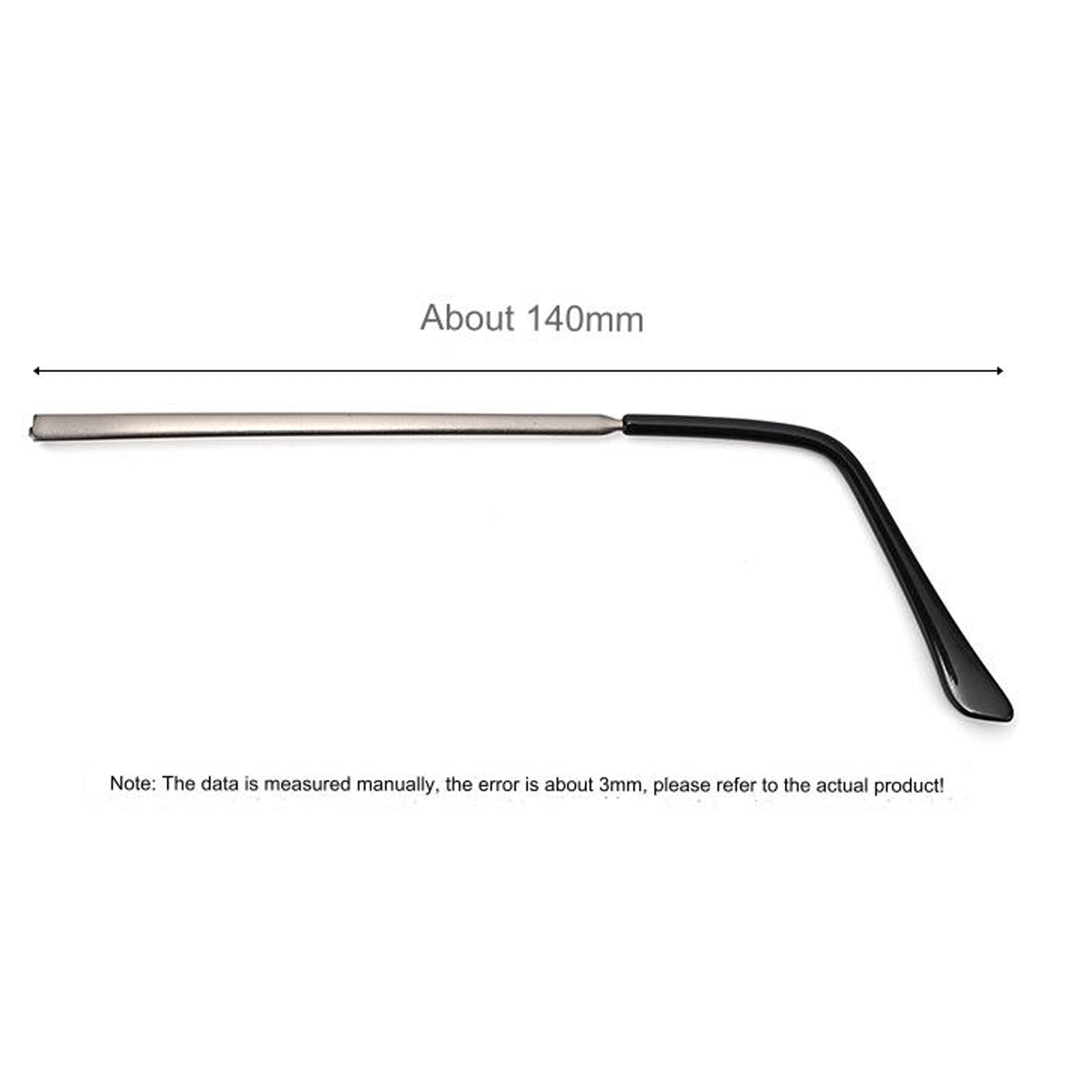 Metal replacement eyeglass temple arms, alternate product view