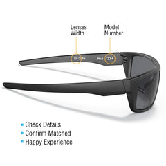 Replacement Lenses Compatible with Oakley Half Jacket 2.0 XL OO9154 | EBJDE