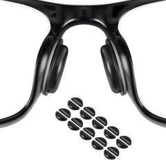 Black D-Shaped Nose Pads — 4 Pairs accessory package; glasses not included