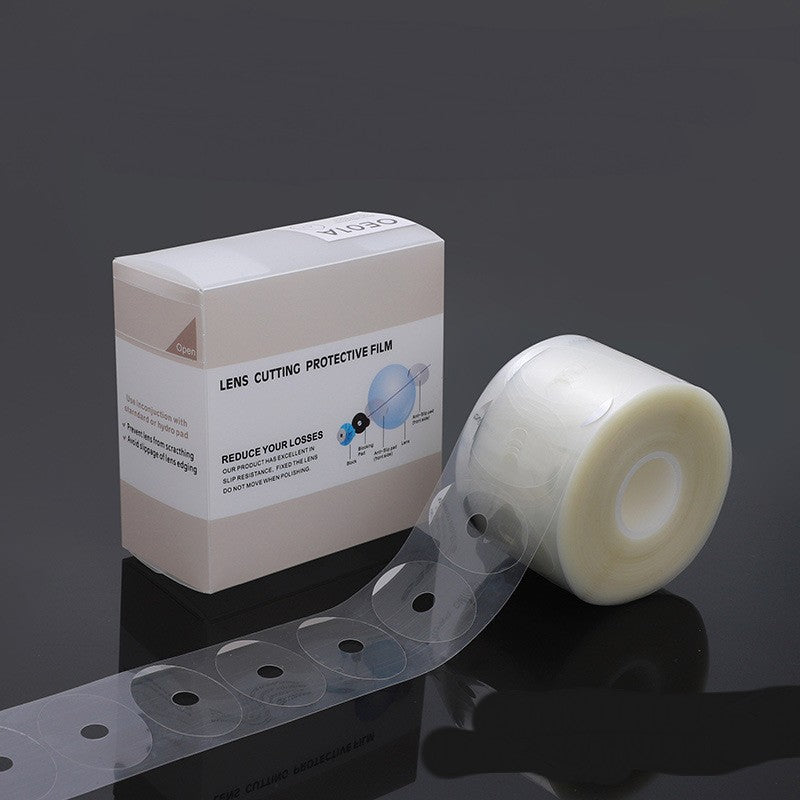 Round lens edging blocking pads shown as a pair