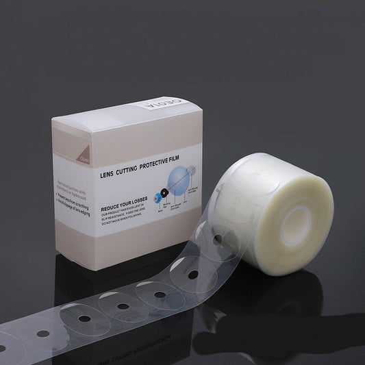 Round lens edging blocking pads shown as a pair