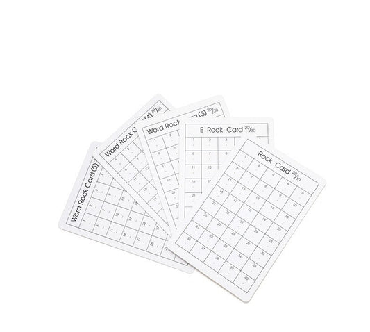 EBJDE reusable vision test cards arranged for a surface inspection