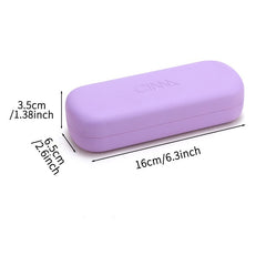 Eyeglass Case for Women Man, Leather Glasses Case Hard Shell Sunglasses Case Clamshell Glasses Protection Case