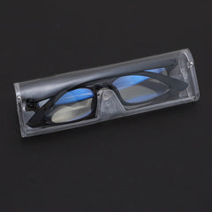 Transparent PVC Eye Glasses Case Hard Boxes Spectacle Cases, Clear Reading Glasses Cases, Snap-button Closure Holder