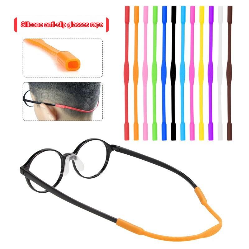 Elastic Silicone Eyeglasses Strap Holder Waterproof Glasses Retainer, Sports Sunglasses Chain Men Women