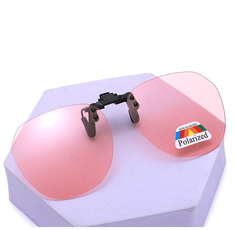 Polarized Unisex Clip on Flip up Sunglasses over Prescription and Reading Glasses Frames